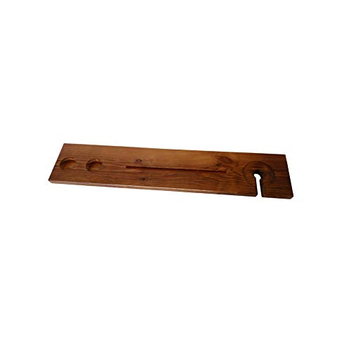 Adensen Furniture - Bandeja de madera para bañera con soporte para tablet, soporte para copas de vino y ranura para dos velas Bañera de hasta 73 cm de ancho.