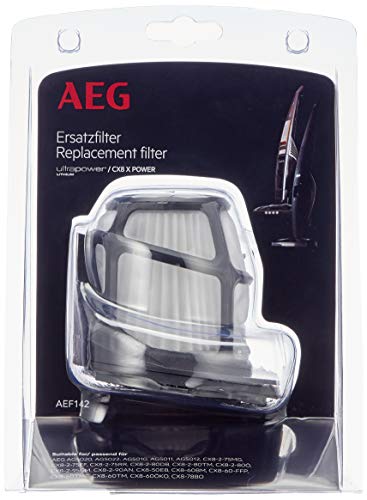 AEG AEF142 Filtro para aspiradoras Escoba CX8, Plástico, Negro, Blanco