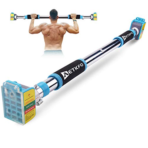 AETKFO Barra de Dominadas para Puerta sin Tornillos, Barra de Entrenamiento para Puerta y Barbilla Barra de Musculación Pull Up Bar Ajustable Barras Horizontales,para Puerta 75cm-108cm,hasta 200 kg