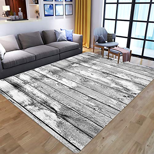 Alfombra Para Salón,Creative Rectangulaire 3D Printing Grey Floor Non-Slip Rugs, European-Style Soft Polyester Floor Mat, Kitchen Nursery Living Room Durable Area Rug For Home Décor,160X230Cm(62.99