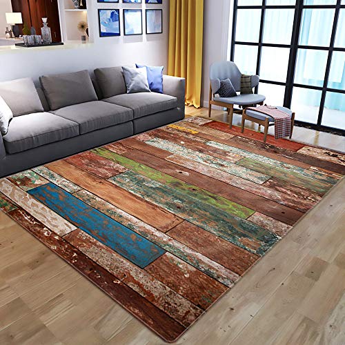 Alfombra Para Salón,Creative Rectangulaire 3D Printing Light Floor Non-Slip Rugs, European-Style Soft Polyester Floor Mat, Kitchen Nursery Living Room Durable Area Rug For Home Décor,160X230Cm(62.9