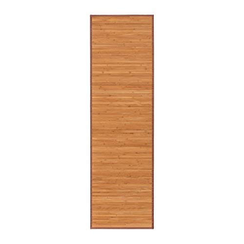 Alfombra pasillera de bambú marrón de 200x60 cm - LOLAhome