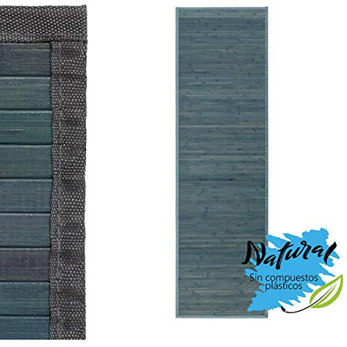 Alfombra Pasillera, Gris, de Bambú Natural 60 X 200cm Natur, 60x200 - Hogar y más