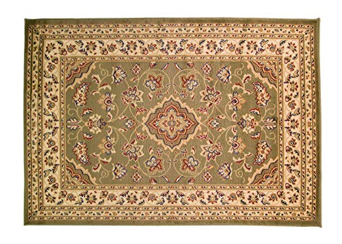 Alfombra tradicional de estilo persa oriental muy grande, color verde, 200 x 290 cm Alfombra tradicional de estilo persa oriental muy grande, color verde, 200 x 290 cm