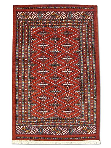 Alfombra tradicional persa hecha a mano, lana, color burdeos/rojo, pequeño, 80 x 123 cm, 2 pies 7" x 4' 1" (pies)
