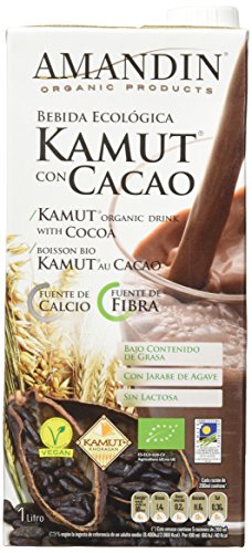 Amandin Bebida de Kamut con Cacao - Paquete de 6 x 1000 ml - Total: 6000 ml