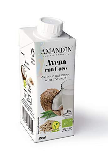 Amandin Bebida Ecológica De Avena Con Coco 200Ml. 200 ml - Pack de 24