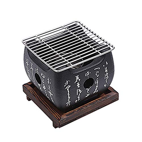 Amusingtao Parrilla de mesa de carbón japonés, mini parrilla, parrilla de barbacoa de estilo japonés, placa de barbacoa, estufa de cocina portátil, accesorios de fiesta, herramientas de barbacoa Amusingtao Parrilla de mesa de carbón japonés, mini parrilla, parrilla de barbacoa de estilo japonés, placa de barbacoa, estufa de cocina portátil, accesorios de fiesta, herramientas de barbacoa