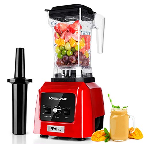 amzdeal Batidora de Vaso - Batidora Profesional 2600W con 14 Velocidades Continua, Cuchillas de 316 Acero Inoxidable, 27000 RPM MAX, Batidora Smoothie con Jarra de Tritan de 1600mL sin BPA