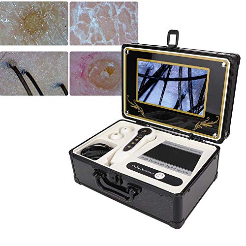 Analizador del cuero cabelludo, detector de piel facial del folículo piloso, máquina de detección de microscopio profesional 50X 200X para uso en el salón del hogar(UE)