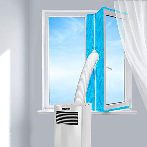 Aozzy AirLock 100 - Aislamiento de Ventanas para aparatos de Aire Acondicionado móviles y secadores de Aire Acondicionado (400 cm), Color Azul