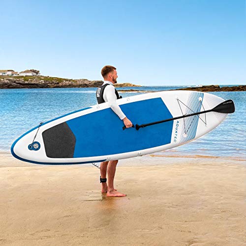 AQUATEC Tablas de Paddle Surf Hinchables | Remo Ajustable | Mochila PVC | Inflador | Tabla de Travesía Sup (Cruiser, 3,5m + Silla)