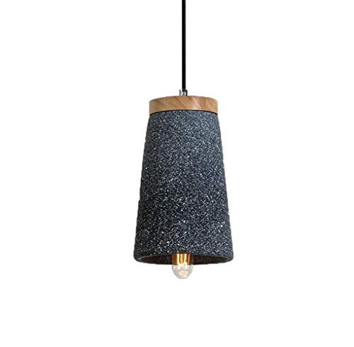 Araña de cemento personalizada, estilo industrial moderno Ático minimalista Retro Restaurante con una sola lámpara E27 (color: negro) Simplicidad interior