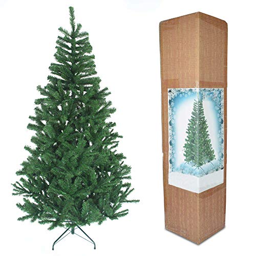 Árbol de Navidad de 1,5 m, árbol Artificial Verde, 390 Puntas con Soporte de Metal.