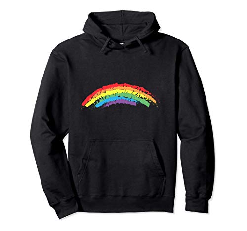 Arco iris colorido dibujado a mano de T&D Sudadera con Capucha