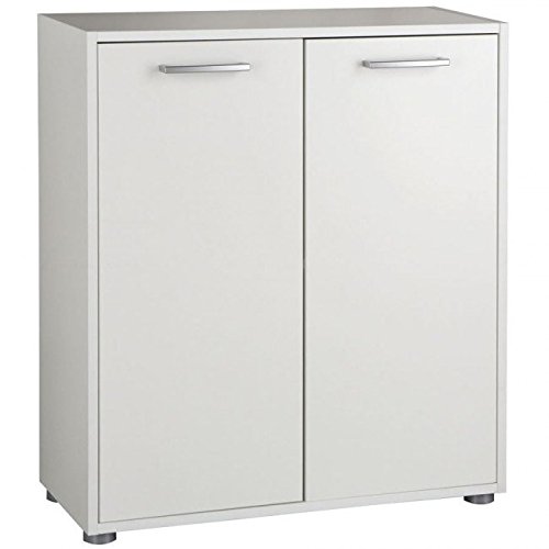 Armario bajo con 2 puertas y estante, modelo BS2834, de color blanco, para oficina o estudio, de 70 cm de ancho x 80 cm de altura x 30 de profundidad Armario bajo con 2 puertas y estante, modelo BS2834, de color blanco, para oficina o estudio, de 70 cm de ancho x 80 cm de altura x 30 de profundidad