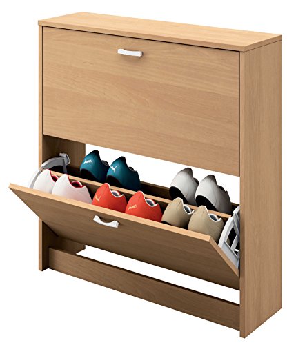 Armario Zapatero Color Roble de 2 Puertas abatibles, balda Doble y herrajes para Pared incluidos. 82cm Altura x 74cm Ancho x 25cm Fondo Armario Zapatero Color Roble de 2 Puertas abatibles, balda Doble y herrajes para Pared incluidos. 82cm Altura x 74cm Ancho x 25cm Fondo