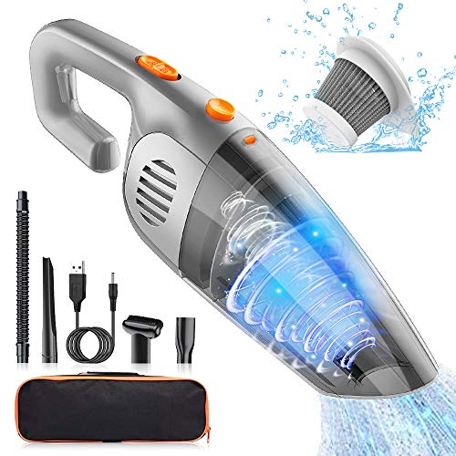 Aspiradora de Mano Sin Cable, BORIYUAN Aspirador Inalámbrico Portatil Potente 7000pA 120W Recargable Aspiradora con Seco y Húmedo Para Coches, Hogar, Oficina, Pelos Mascotas, con 3 Cepillos(Gris) Aspiradora de Mano Sin Cable, BORIYUAN Aspirador Inalámbrico Portatil Potente 7000pA 120W Recargable Aspiradora con Seco y Húmedo Para Coches, Hogar, Oficina, Pelos Mascotas, con 3 Cepillos(Gris)