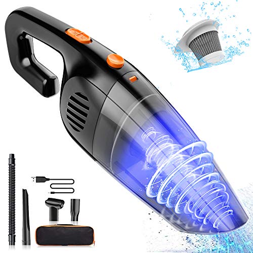 Aspiradora de Mano Sin Cable, BORIYUAN Aspirador Inalámbrico Portatil Potente 7000pA 120W Recargable Aspiradora con Seco y Húmedo Para Coches, Hogar, Oficina, Pelos Mascotas, con 3 Cepillos(Negro) Aspiradora de Mano Sin Cable, BORIYUAN Aspirador Inalámbrico Portatil Potente 7000pA 120W Recargable Aspiradora con Seco y Húmedo Para Coches, Hogar, Oficina, Pelos Mascotas, con 3 Cepillos(Negro)