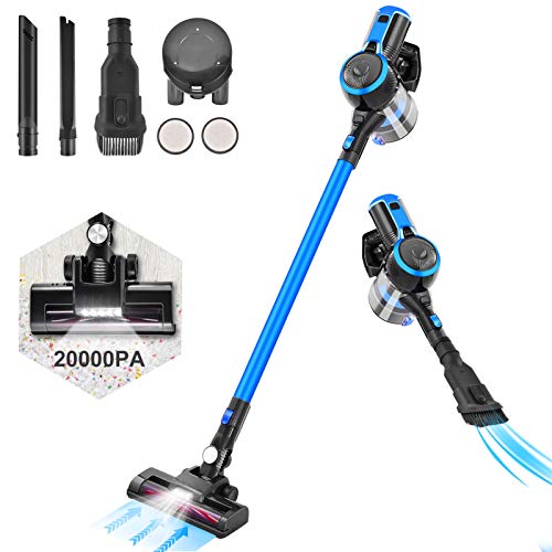 Aspiradora sin Cable, LTPAG 20Kpa 250W Aspiradora Escoba sin Cable 2 en 1 con Cepillo LED, Potente Motor sin Escobillas, con Autonomía Recargable 45 Minutos, para Suelos, Alfombras, Pelo de Mascotas Aspiradora sin Cable, LTPAG 20Kpa 250W Aspiradora Escoba sin Cable 2 en 1 con Cepillo LED, Potente Motor sin Escobillas, con Autonomía Recargable 45 Minutos, para Suelos, Alfombras, Pelo de Mascotas