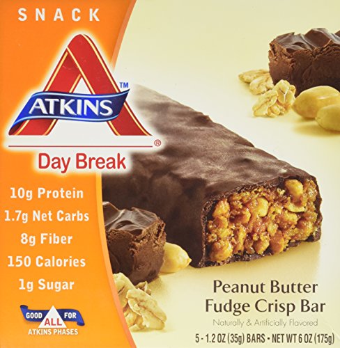 Atkins Day Break Bar Peanut Butter Fudge Crisp - 5 Bars by Atkins