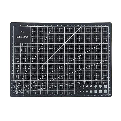 Aukcherie Base de Corte A4 con Plantilla Múltiples Profesional Alfombrilla de Corte de PVC - Doble Cara Autocuración Superficie Verde (Negro) Aukcherie Base de Corte A4 con Plantilla Múltiples Profesional Alfombrilla de Corte de PVC - Doble Cara Autocuración Superficie Verde (Negro)