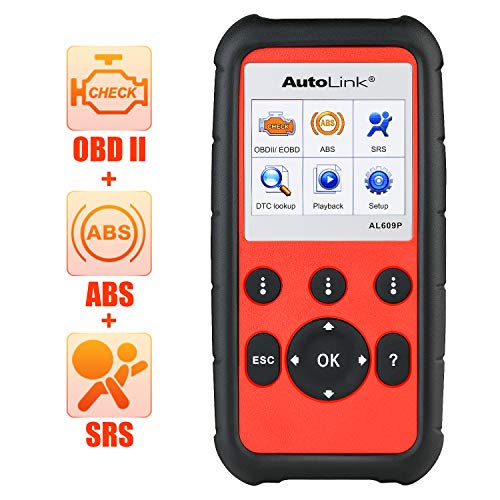 Autel AutoLink AL609P OBD2 Escáner, Herramienta de Diagnóstico para Testigos Can OBDII, ABS y SRS