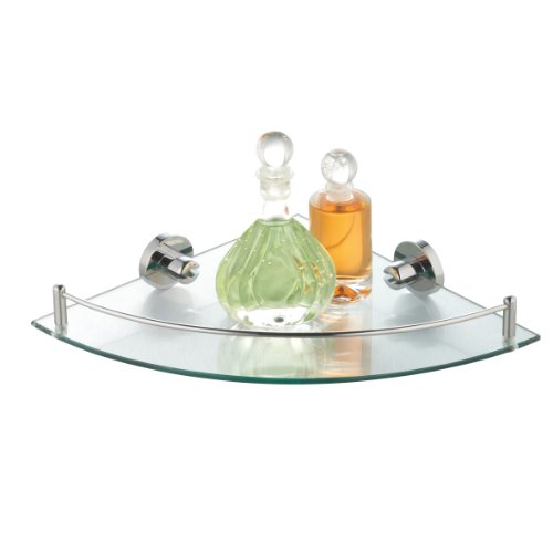 axentia Repisa de Baño para Cosméticos y Otros Accesorios, 25 x 5.7 x 25 cm axentia Repisa de Baño para Cosméticos y Otros Accesorios, 25 x 5.7 x 25 cm