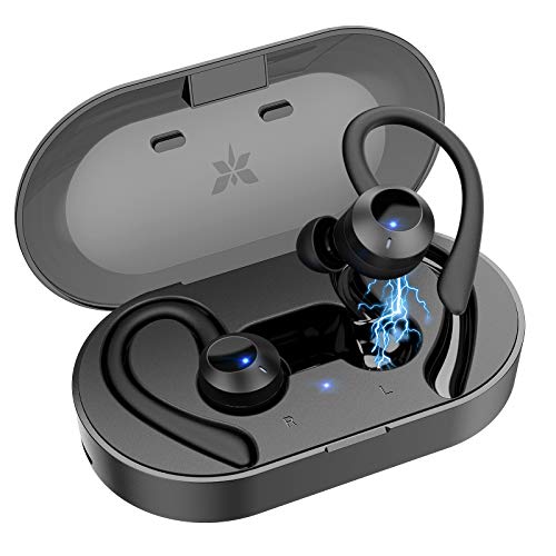 Axloie Auriculares Inalambricos Deporte Audifonos Bluetooth Inalambricos Deportivos Impermeable IPX7 Estéreo Auténticos Sonido Hi-Fi 25 Horas Autonomía para Smartphone Tableta