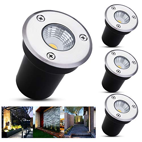 B-right Foco Suelo Led, Lámpara de Subterránea 4 x 3W, 3000K, Blanco Cálido, 12V-24V, Baja Tensión,Impermeable IP67, Luz de Tierra Iluminación en el Plazas, Jardines, Parques, Villas, etc. B-right Foco Suelo Led, Lámpara de Subterránea 4 x 3W, 3000K, Blanco Cálido, 12V-24V, Baja Tensión,Impermeable IP67, Luz de Tierra Iluminación en el Plazas, Jardines, Parques, Villas, etc.