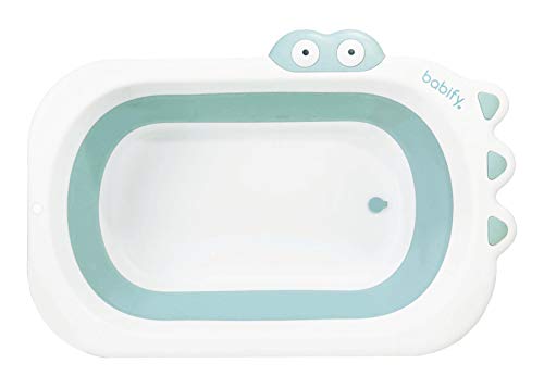 Babify Shower Bañera Plegable de Bebe - Plegado ultra compacto - Antideslizante - Color Menta