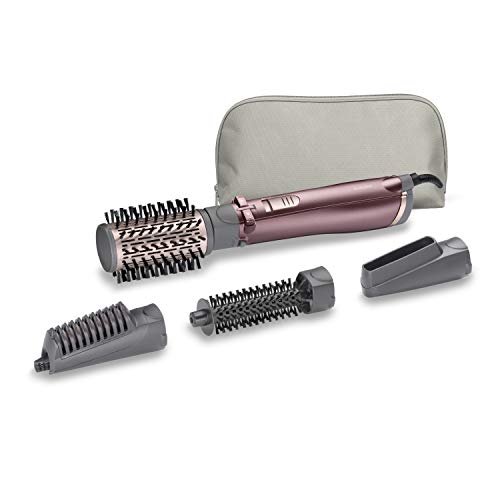 BaByliss AS960E Cepillo de aire rotatorio 1000 W, Moldeador con 4 cabezales: Seca, Alisa, Moldea y da Volumen, Tecnología Iónica, 2 Temperaturas + Aire Frío, 2 sentidos de Rotación y Neceser incluido BaByliss AS960E Cepillo de aire rotatorio 1000 W, Moldeador con 4 cabezales: Seca, Alisa, Moldea y da Volumen, Tecnología Iónica, 2 Temperaturas + Aire Frío, 2 sentidos de Rotación y Neceser incluido