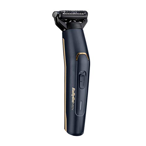 BaByliss MEN BG120E Recortadora corporal apta para uso bajo la ducha, afeitadora, 3 longitudes de corte de 3-5-7 mm, 70 minutos de uso