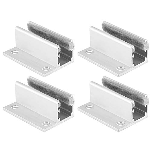 banapo Tope para Puerta, guía de Rodillos, diseño de 4 Piezas/Juego para Puertas de Vidrio sin Marco para Montaje en el Piso banapo Tope para Puerta, guía de Rodillos, diseño de 4 Piezas/Juego para Puertas de Vidrio sin Marco para Montaje en el Piso