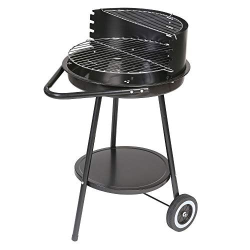 Barbacoa de carbón con Parrilla de Acero Negra de 40x70x78 cm - LOLAhome