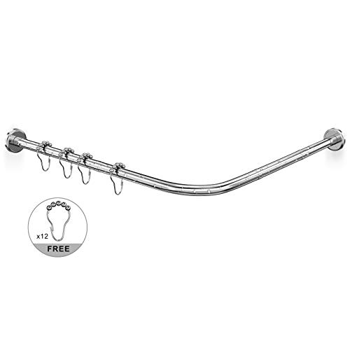 Barra de cortina (con accesorios para alargar y tubo en forma de L), 70-100*110-170 CM, 70-100 * 110-170 CM Barra de cortina (con accesorios para alargar y tubo en forma de L), 70-100*110-170 CM, 70-100 * 110-170 CM