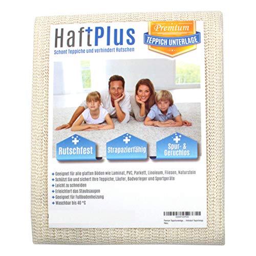 Base antideslizante Haftplus para alfombras, se adhiere sin pegarse, antideslizante, recortable, tamaño: 200 x 100 cm Base antideslizante Haftplus para alfombras, se adhiere sin pegarse, antideslizante, recortable, tamaño: 200 x 100 cm