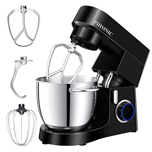 Batidora Amasadora 1800W Amasadora de Pan Repostería 6.5L Robot Amasador Cocina, Silencioso Potente Profesional y Multifunción, 6 Velocidades con Pulso, Bol de Acero Inoxidable, Cuerpo Metálico, Negro Batidora Amasadora 1800W Amasadora de Pan Repostería 6.5L Robot Amasador Cocina, Silencioso Potente Profesional y Multifunción, 6 Velocidades con Pulso, Bol de Acero Inoxidable, Cuerpo Metálico, Negro