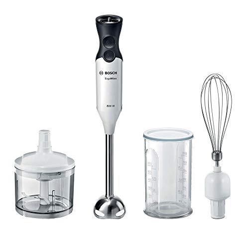 Batidora de mano ErgoMixx 800W con regulador, picador, levantaclaras y vaso Batidora de mano ErgoMixx 800W con regulador, picador, levantaclaras y vaso