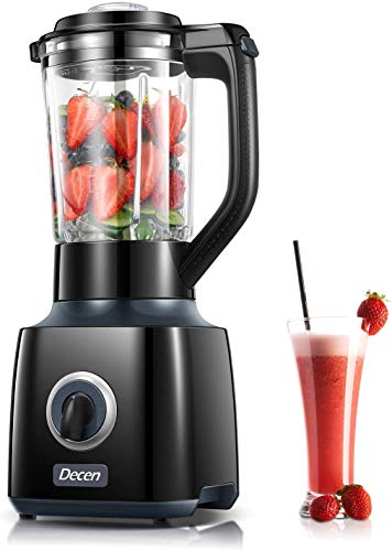 Batidora de Vaso, Decen 700W Batidora Licuadora con 1.5L Gran Capacidad Jarra de Vidrio, Licuadora Cristal con 4 Hojas de Acero Inoxidable y Función de Autolimpieza, 2 Velocidades & Pulso Batidora de Vaso, Decen 700W Batidora Licuadora con 1.5L Gran Capacidad Jarra de Vidrio, Licuadora Cristal con 4 Hojas de Acero Inoxidable y Función de Autolimpieza, 2 Velocidades & Pulso