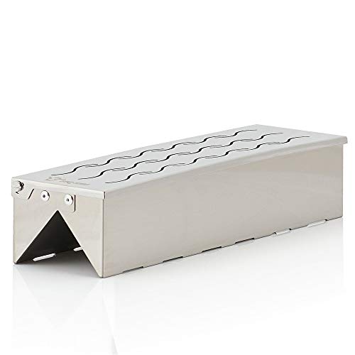 BBQ-Toro Caja para ahumar de acero inoxidable, 31 x 8,5 x 6,5 cm, caja para ahumar, caja aromática para barbacoa de gas y barbacoa de carbón vegetal BBQ-Toro Caja para ahumar de acero inoxidable, 31 x 8,5 x 6,5 cm, caja para ahumar, caja aromática para barbacoa de gas y barbacoa de carbón vegetal