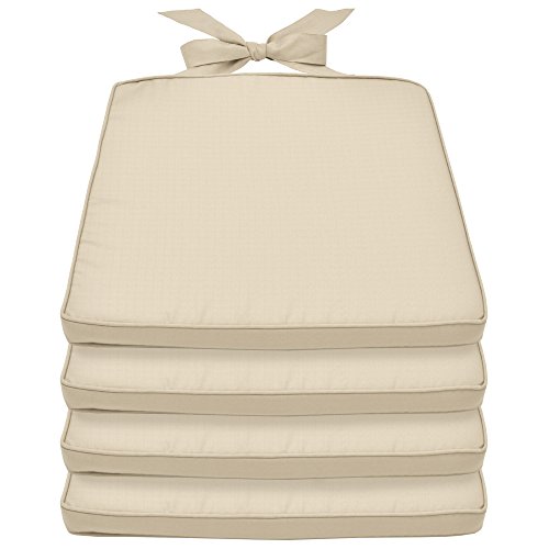 Beautissu Set de 4 Cojines para sillas Pia sillas Mimbre y Asientos Interior/Outdoor 45x40x5cm desenfundables Natural Beautissu Set de 4 Cojines para sillas Pia sillas Mimbre y Asientos Interior/Outdoor 45x40x5cm desenfundables Natural