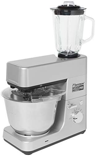 Bestron Procesador de Alimentos 4 en 1 (Amasadora, Batidora, Picadora de carne, Ralladora/Trituradora), 1200 Vatios, Acero Inoxidable Bestron Procesador de Alimentos 4 en 1 (Amasadora, Batidora, Picadora de carne, Ralladora/Trituradora), 1200 Vatios, Acero Inoxidable