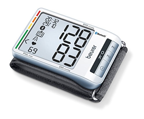 Beurer BC85 Tensiómetro de Muñeca, Plata, PantallaLCD, Función Bluetooth, Memoria 2 x 60 Mediciones Beurer BC85 Tensiómetro de Muñeca, Plata, PantallaLCD, Función Bluetooth, Memoria 2 x 60 Mediciones