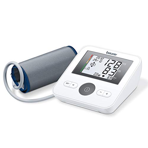 Beurer BM27 Tensiómetro de Brazo, Blanco, Indicador OMS, Detección de Arritmia, Memoria 4 x 30 Mediciones, función para indicar la posición favorable de medición, blanco, manguito universal 42 cm Beurer BM27 Tensiómetro de Brazo, Blanco, Indicador OMS, Detección de Arritmia, Memoria 4 x 30 Mediciones, función para indicar la posición favorable de medición, blanco, manguito universal 42 cm