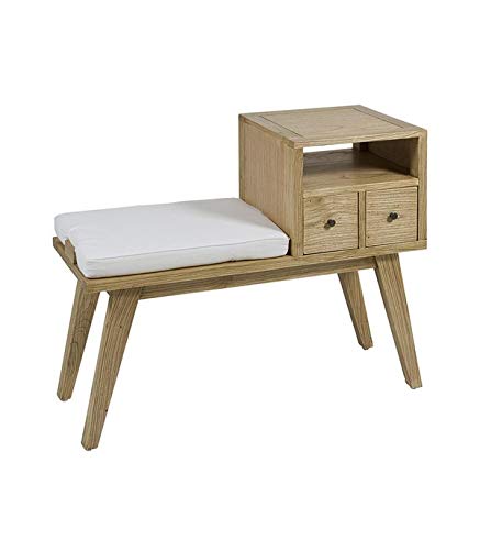 BigBuy Home Banco Madera de Mindi Playwood (95 x 40 x 77 cm), Talla Unica BigBuy Home Banco Madera de Mindi Playwood (95 x 40 x 77 cm), Talla Unica