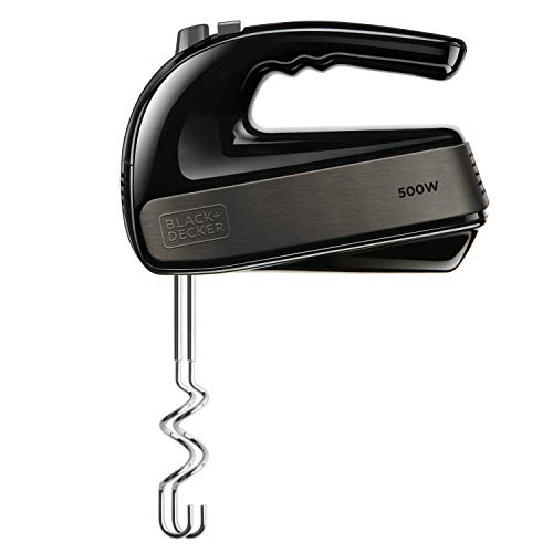 Black+Decker BXMX500E - batidora amasadora y reposteria de 500W, 2 varillas amasadoras, 2 varillas batidoras, desmontable, 5 velocidades + turbo Black+Decker BXMX500E - batidora amasadora y reposteria de 500W, 2 varillas amasadoras, 2 varillas batidoras, desmontable, 5 velocidades + turbo