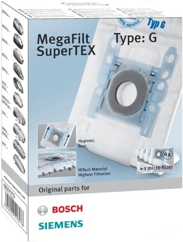 Bosch MegaFilt SuperTex Type G - Bolsas de recambio para aspiradoras - 4 unidades