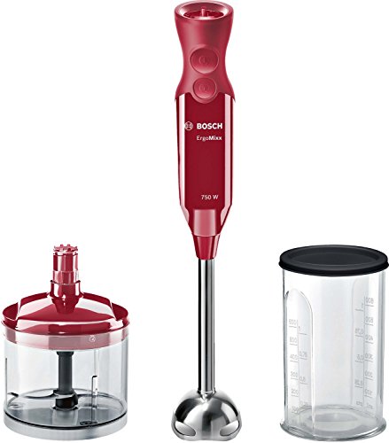 Bosch MSM67120R ErgoMixx Batidora de mano, 750 W, color rojo burdeos