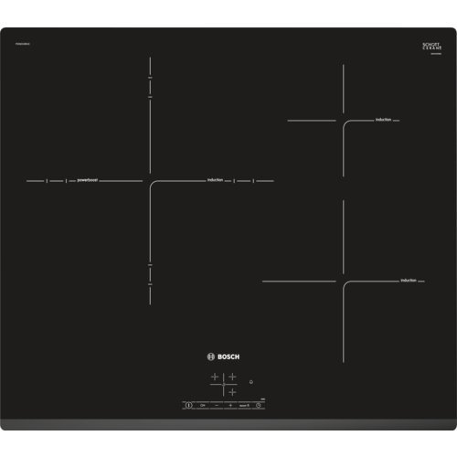 Bosch - Placa de inducción de 60 cm de ancho Terminación bisel delantero: Modelo: PID631BB1E Serie 4 - LED Bosch - Placa de inducción de 60 cm de ancho Terminación bisel delantero: Modelo: PID631BB1E Serie 4 - LED
